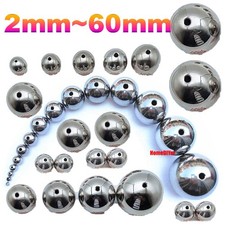 Loose Stainless Steel Hole Balls Solid Perforated Metal Beads Diameter 2mm 60mm