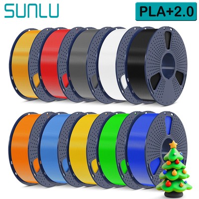 SUNLU 1KG PLA+2.0 3D Drucker Filament 1.75mm PLA Plus 2.2LBS For FDM 3D Printers