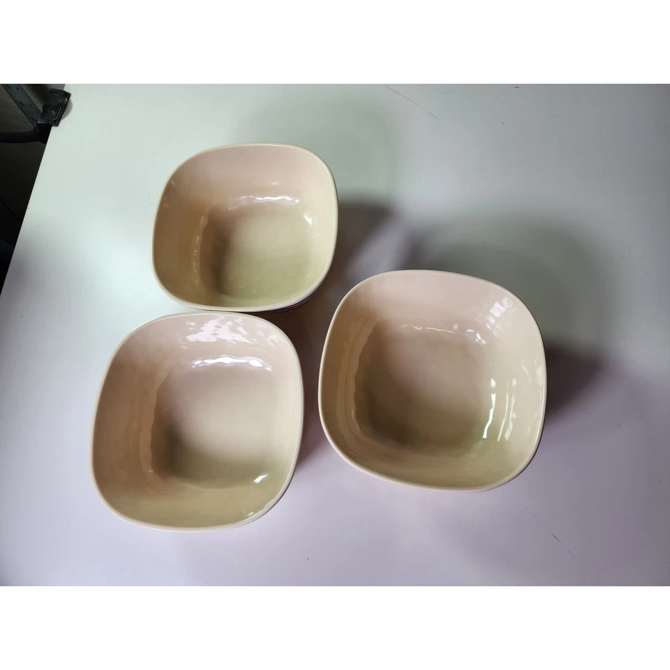 BETTER HOMES & GARDENS Juego de 3 cuencos cuadrados pequeños a rayas espirales coloridos de 5,75" Foto 3 de 4