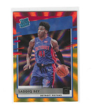 2020-21 Panini Donruss Basketball Holo Red & Gold Laser #210 Saddiq Bey RR RC