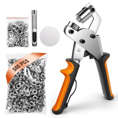 500 TLG Ösen Rundösen 10 mm Set mit Ösenzange Für Planenösen Gartenplane LKW