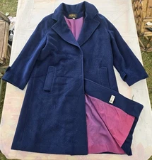 Vintage Jacques New York & Paris MADE IN USA 100% Wool Women's sz 16 Trench Coat