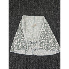 Floral Sarong Wrap Skirt Sage Green White Ditsy Print Mesh Dance Skirt Size 170