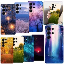 For Samsung A16 A54 S24 Plus S26 S25 Scenery Pattern Design Tough TPU Case Cover