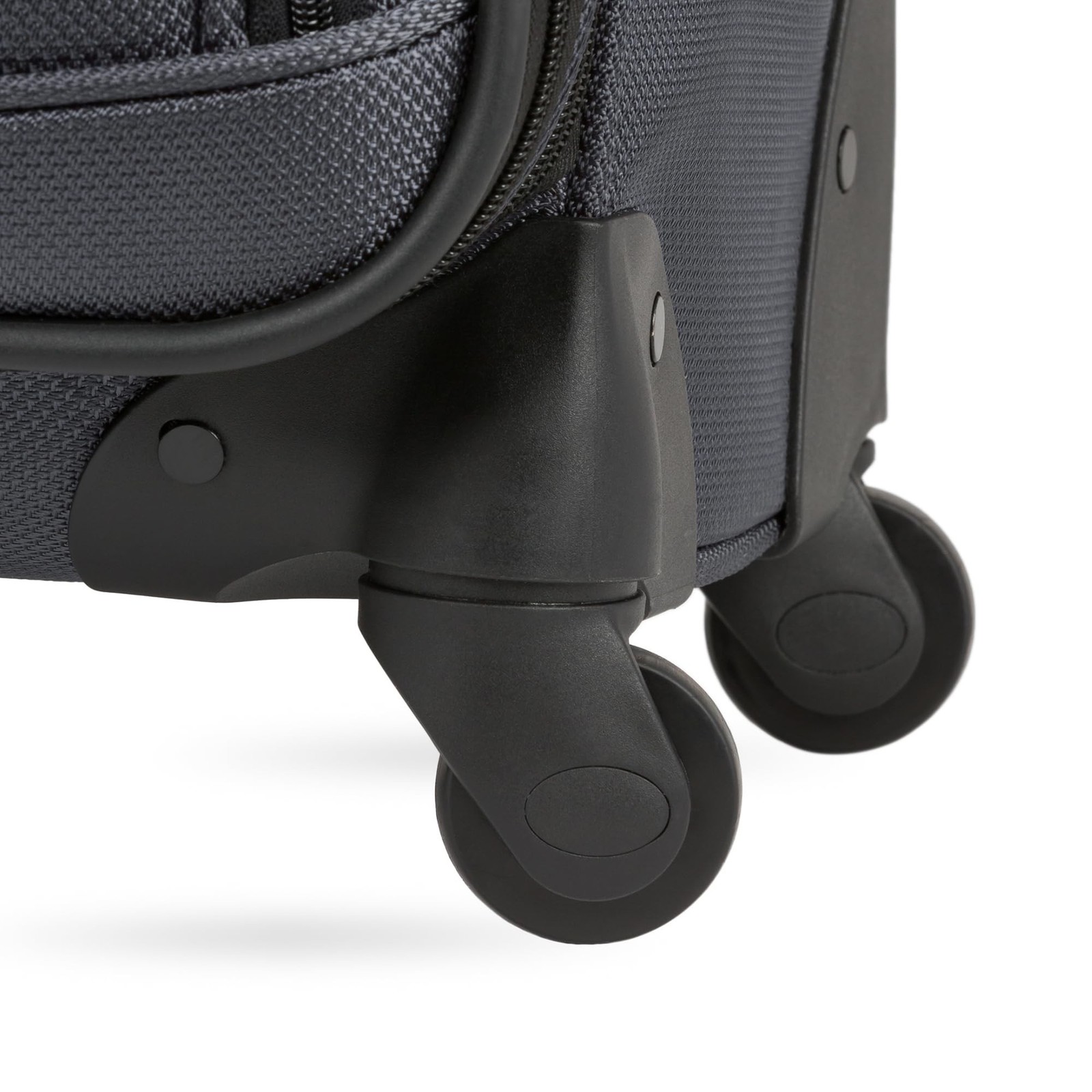 SwissGear Sion Softside Expandable Luggage, Dark Grey, Checked-Medium 25-Inch