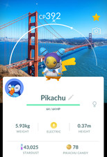 Shiny BG Pikachu Cosmog Spacesuit - San Francisco - Only Tr-de GO ✨