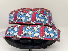 NEW 5-yards 1" wide Snoopy Grosgrain Ribbon