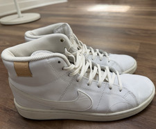 Nike White High Top Leather Lace-Up Athletic ...