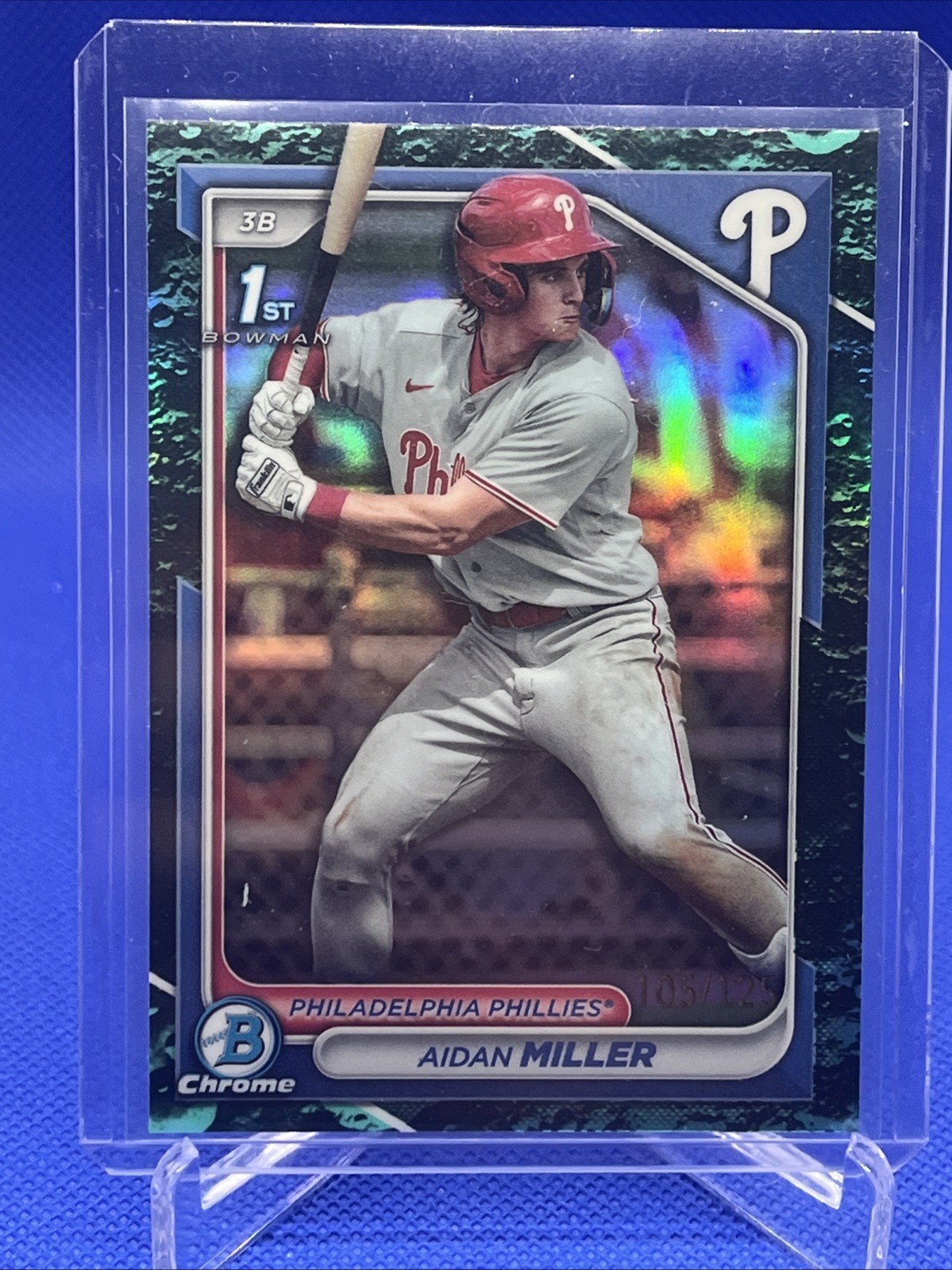 2024 1st Bowman Chrome Aqua Lunar Crater Aidan Miller /125 BCP-27