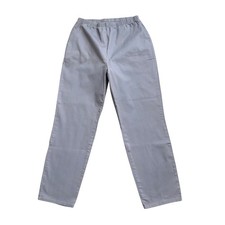 D CO Denim  Co Gray Pull On Pants Womens Large Stretch Elastic Waist Straight