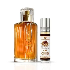 Choco Musk Eau de Parfum Spray 50ml & Roll-On 6ml by Al Rehab (Bundle)