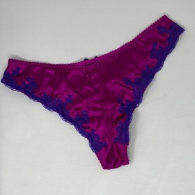 Agent Provocateur Molly Purple Silk Brief AP4 Large New