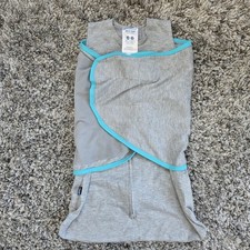 HALO SleepSack Ideal Temp Swaddle 0-3 Months Gray Blue Sleeping Bag