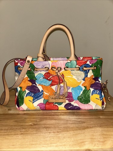 Dooney & Bourke Wonder Scribble Duck Tassel Tote Y2K Multicolor Bag