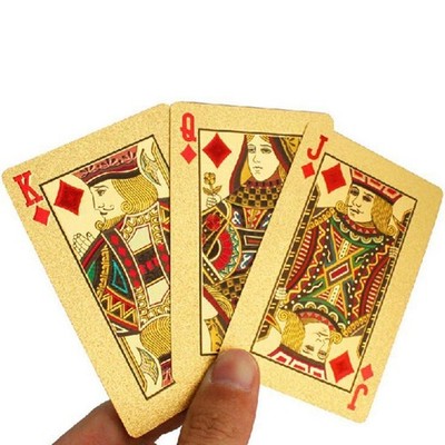 Premium 24K Gold Spielkarte Euro Golden Foil Full Poker High Waterproof Deck ...