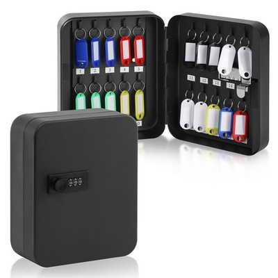 KYODOLED 20 Key Storage Lock Box with Code, Key Cabinet Organizer Wall Mount wit