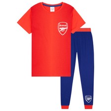 Image of Arsenal Fc Kids Boys Football Fan Pyjama Set T-Shirt And Bottoms Short Sleeves