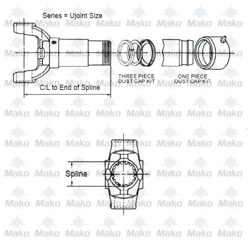 Spicer 55-3-01672X Transmission Slip Yoke SPL55 Series Chev Silverado GMC Sierra - Image 2 of 2