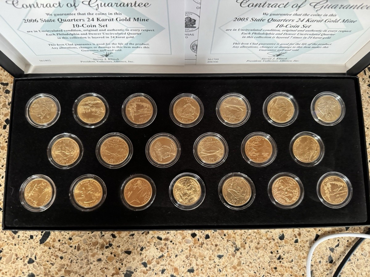 2005-2006 24K Gold Plated State Quarters Set | eBay