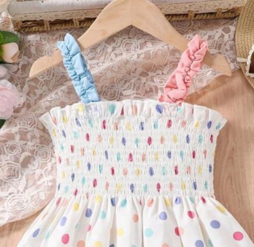 NEW Boutique Girls Polka Dot Easter Dress Size 5Y WITH BUNNY PURSE - Picture 4 of 4