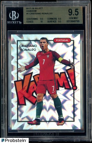 2017-18 Panini Select Soccer KABOOM! #1 Cristiano Ronaldo SSP CASE HIT BGS 9.5