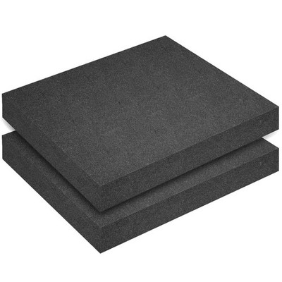 Polyurethane Foam Inserts, 2 PCS 16 x 12 x 2 Inch Black Cuttable Packing Foam...