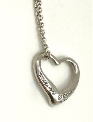 Tiffany & Co. Elsa Peretti Open Heart Pendant Necklace Silver 925