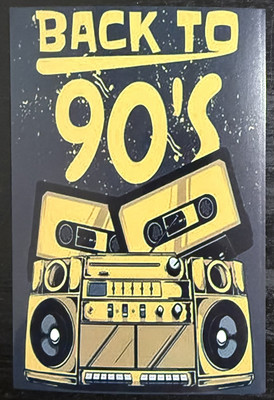 Back To 90 s Music Boombox Postcard Nordic Style Decor #5202 Ephemera Card