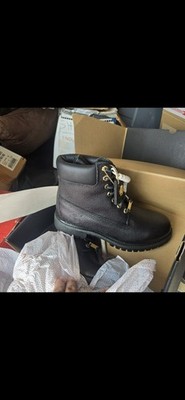 Timberland 6 Inch Premium Black Football Leather Men's Size 7.5 TB0A176B 6''