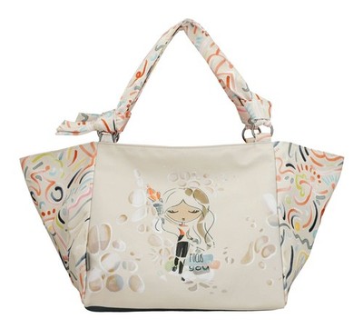 Anekke Muse Soft Beach Bag L Shopper Tasche Multicolor creme Motiv Neu