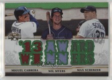 2014 Triple Threads Relic Combos Emerald 5/18 Miguel Cabrera Max Scherzer 0qo1