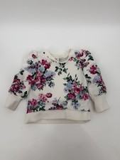 Janie and Jack Floral Puff Sleeve Sweatshirt Girls 18-24 Months