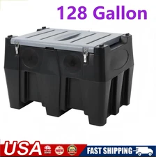 Portable Fuel Tank 128 Gallon Diesel &Gasoline Transfer Tank W/12V Electric Pump
