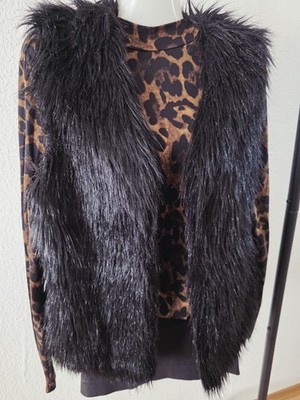 Fresh Made KunstfellDamen -Weste Schwarz   XS/S   Guter Zustand
