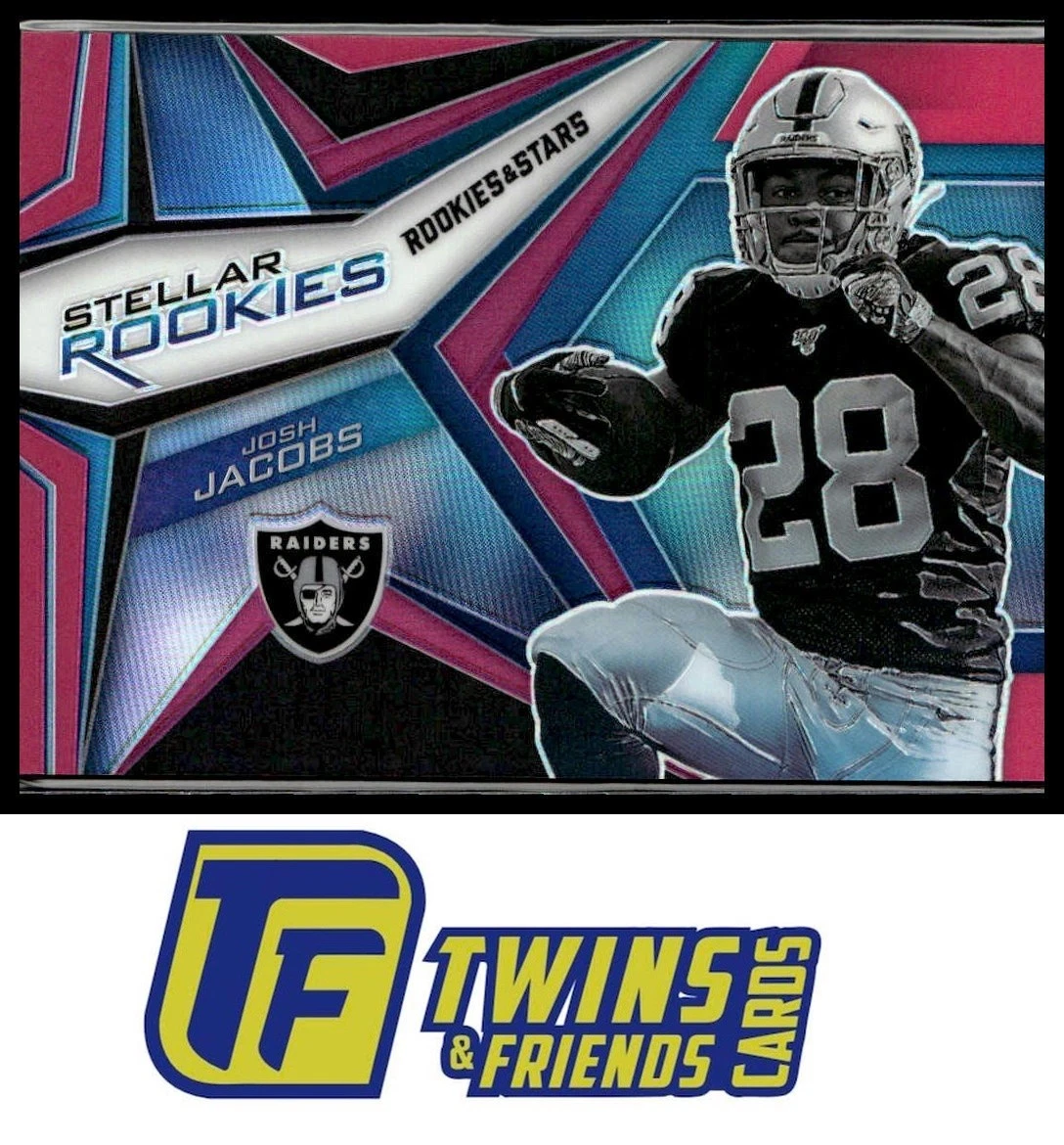 Josh Jacobs Panini Rookies & Stars Stellar Rookies #SRJJ Pink