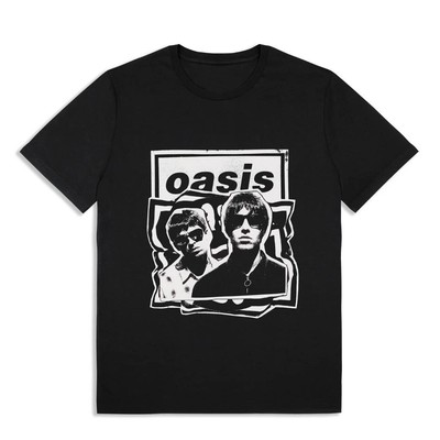 Oasis Live 2025 Heavy Cotton Black Unisex T-shirt Size S-4XL