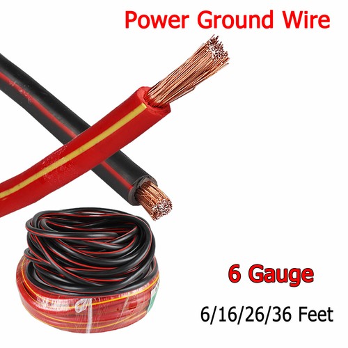 6 AWG Ga Gauge Automotive Power Ground Wire Trailer Battery Cable AMP