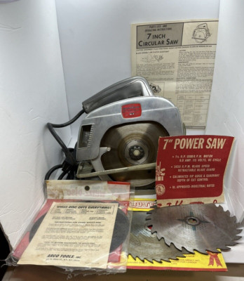 VTG 1969 Craft King Utility 7'' Circular Saw Model # 955 Industrial Rated Tested