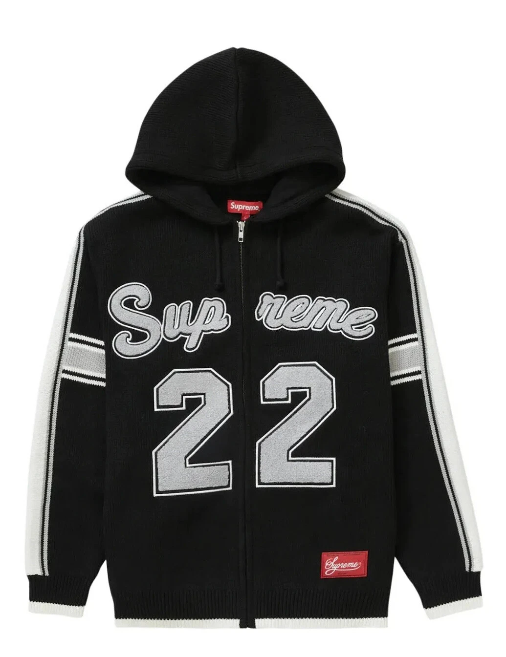 Pull à capuche Supreme Script Arc zippé noir taille L