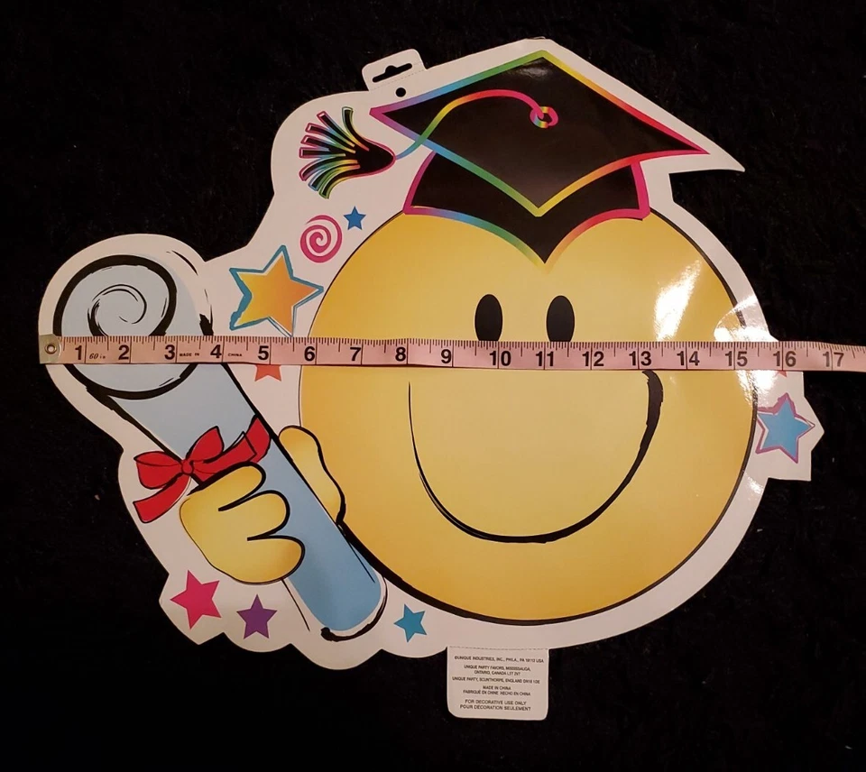Kids Graduation Decoration 2025 - Smiley Face Wall Cutout, Preschool Graduation - Image 3 of 4