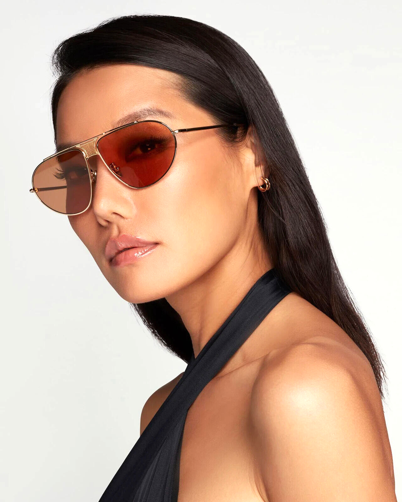 Golden Geometric Aviator Sunglasses Retro Agent Provocateur Kelie