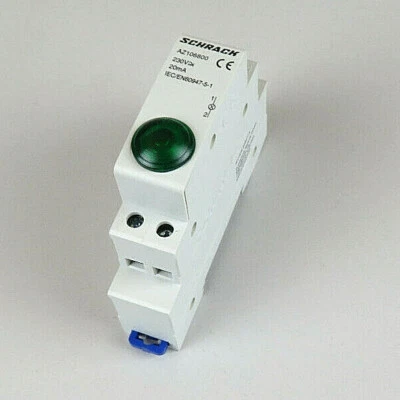 SCHRACK (ÖSTERREICH) Phasenkontrolle 230V | Leuchtmelder Hutschiene | Meldeleuchte grün | LED Leuchte