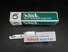 SCHICK VTG INJECTOR 5 BLADE DISPENSER JPN MARKET Made In Canada UNUSED COND. #18