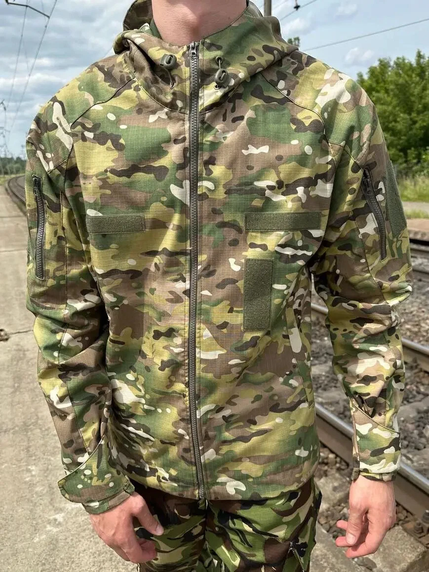 Multicam rip stop tactical jacket, light multicam jacket, waterproof ripstop