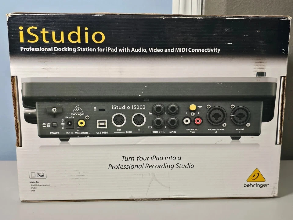 Behringer iStudio iS202 Docking Station For iPad Recording Dock Interface Mixer - Image 2 of 4
