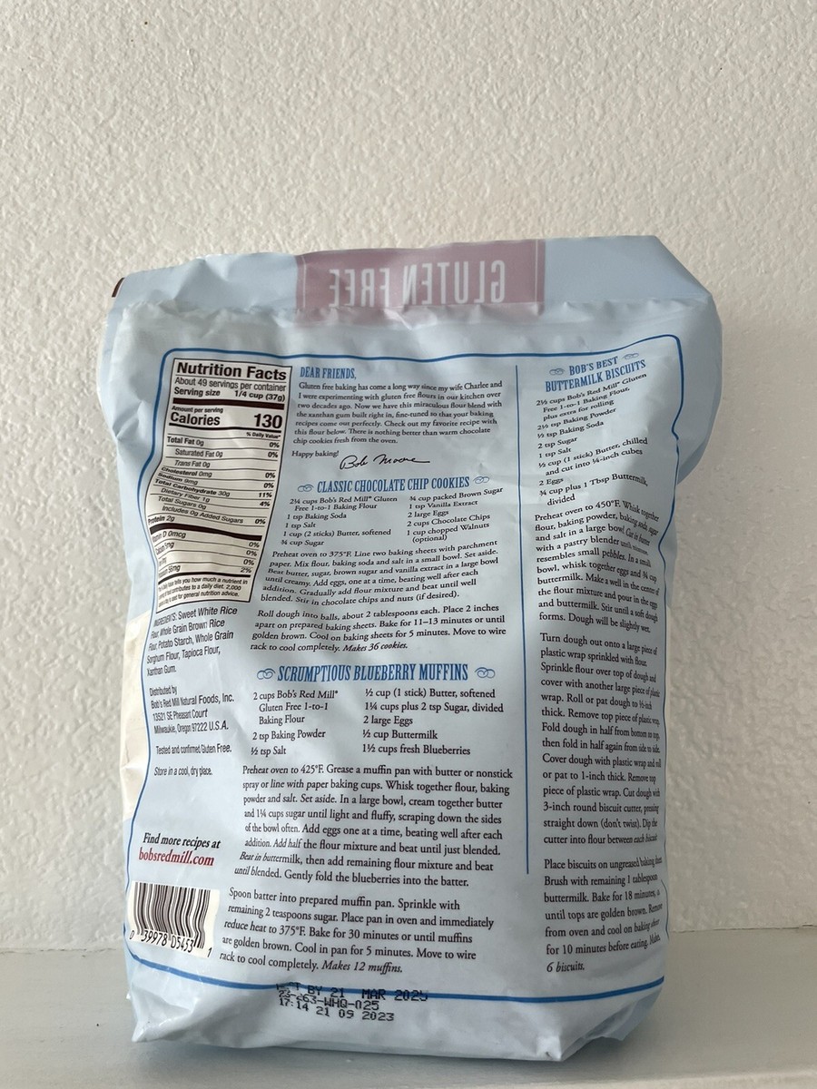 Bob's Red Mill 1-1 Gluten Free Baking Flour Brand New 4lbs