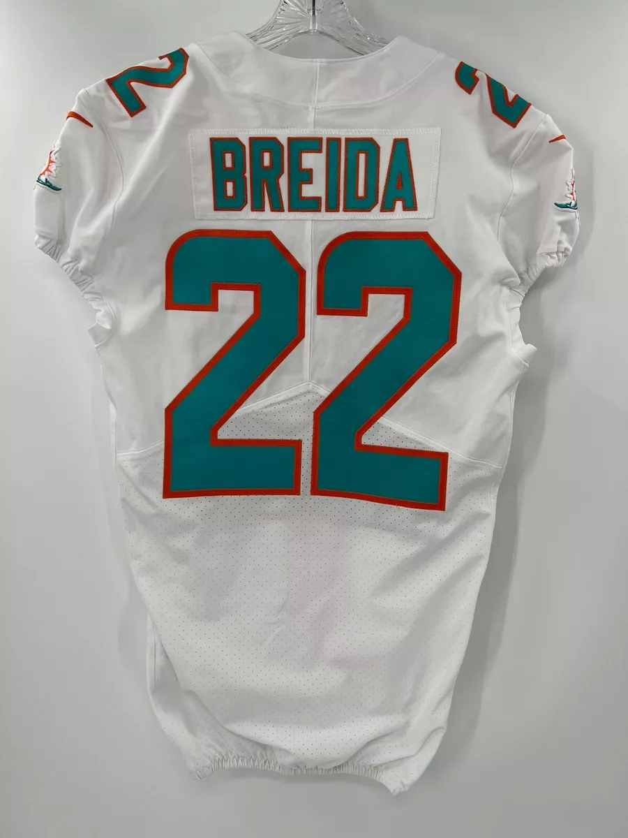 22 MATT BREIDA MIAMI DOLPHINS GAME USED NIKE JERSEY W SHULA PATCH