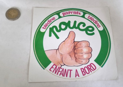 Sticker / sticker CHILD ON BOARD Blédine parents Blédina