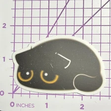 Black Cat Sad Face Oh No!  Mystery Black Cat Vinyl Decal Sticker Bomb Halloween