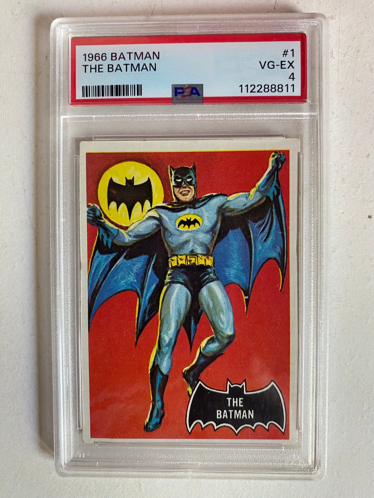 Vintage 1966 Topps Batman Rookie RC Black Bat The Batman #1 PSA 4